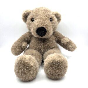Eden Toys Vintage Plush Light Brown Bear Black Nose Stuffed Animal Korea HTF 15"